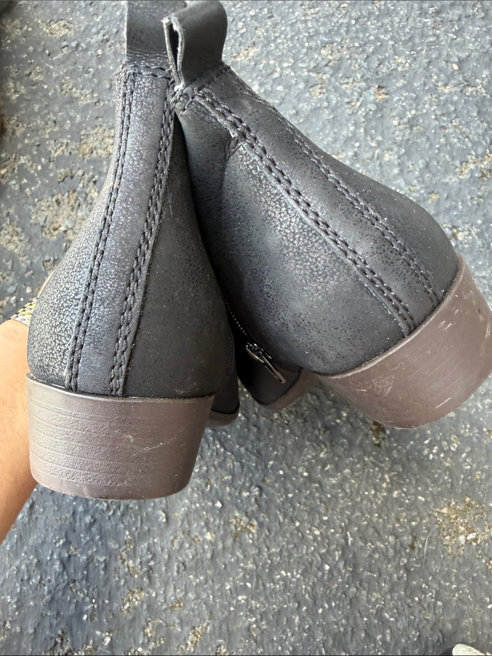 Lucky Brand Black Side-Zip Ankle Boots - Picture 4 of 5